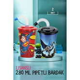 Takaz Global Batman+Superman Pipetli Bardak 2 li Set